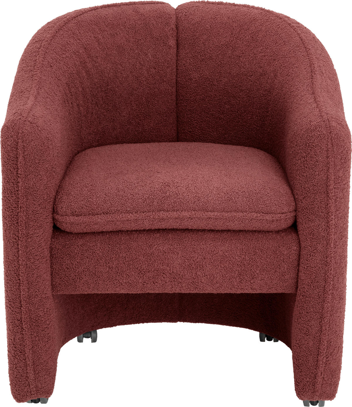 COCKTAILSESSEL Flachgewebe Bordeaux    - Bordeaux/Schwarz, Design, Kunststoff/Textil (72/78/62cm) - Xora