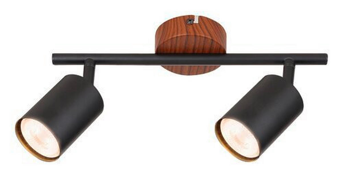 BODOVÉ SVÍTIDLO, 25 W/GU10, 30/13/15.5 cm  - Basics, kov/kompozitní dřevo (30/13/15.5cm)
