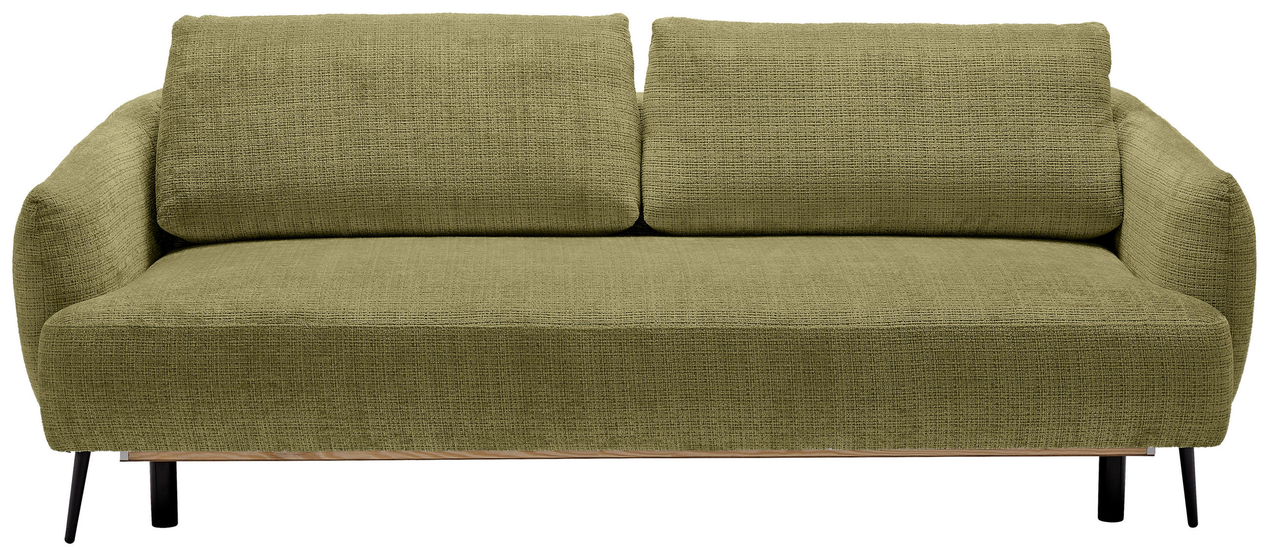 BÄDDSOFFA i chenille olivgrön  - olivgrön/svart, Klassisk, metall/textil (228/75/98cm) - MID.YOU