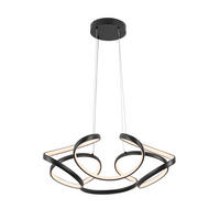 LED-HÄNGELEUCHTE Elio 60/120 cm   - Schwarz, Design, Kunststoff/Metall (60/120cm) - Novel