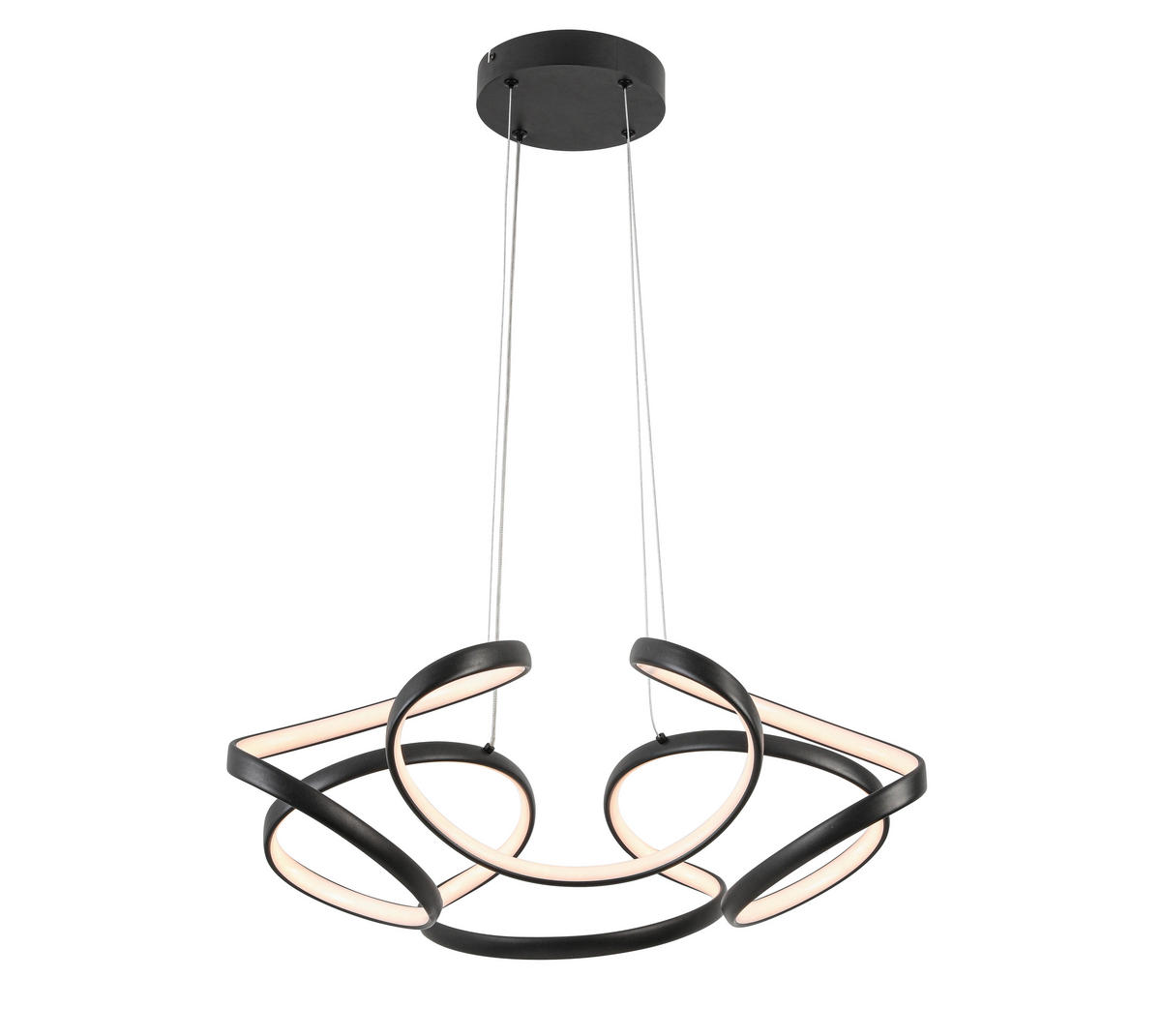 LED-HÄNGELEUCHTE Elio 60/120 cm   - Schwarz, Design, Kunststoff/Metall (60/120cm) - Novel