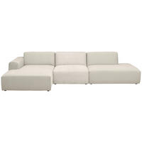 ECKSOFA Silberfarben, Perlmutt Chenille, Flachgewebe Rücken echt  - Silberfarben/Perlmutt, KONVENTIONELL, Kunststoff/Textil (165/342cm) - SetOne by Musterring