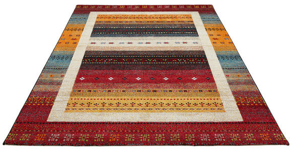 WEBTEPPICH 160/230 cm Cassandra  - Rot/Multicolor, KONVENTIONELL, Textil (160/230cm) - Novel