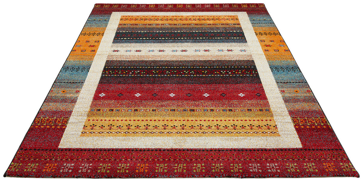 TKANA PREPROGA  Cassandra     133/190 cm    tkano  večbarvno, rdeča  - rdeča/večbarvno, Konvencionalno, tekstil (133/190cm) - Novel