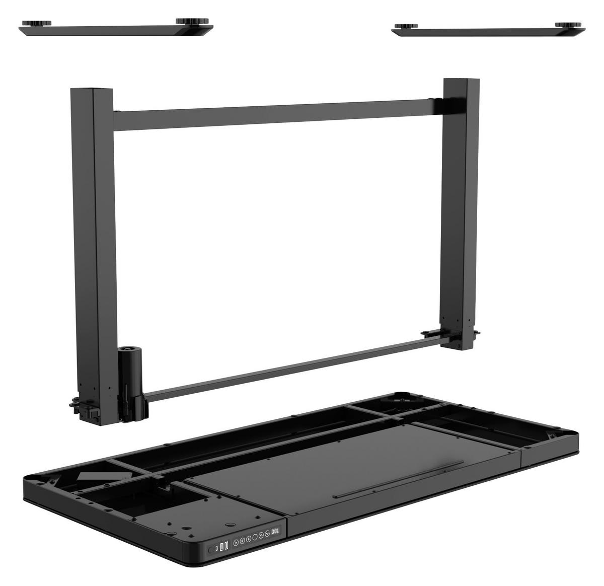 PÍSACÍ STÔL, čierna, 120/60/72 cm - čierna, Modern, kov/kompozitné drevo (120/60/72cm) - Livetastic