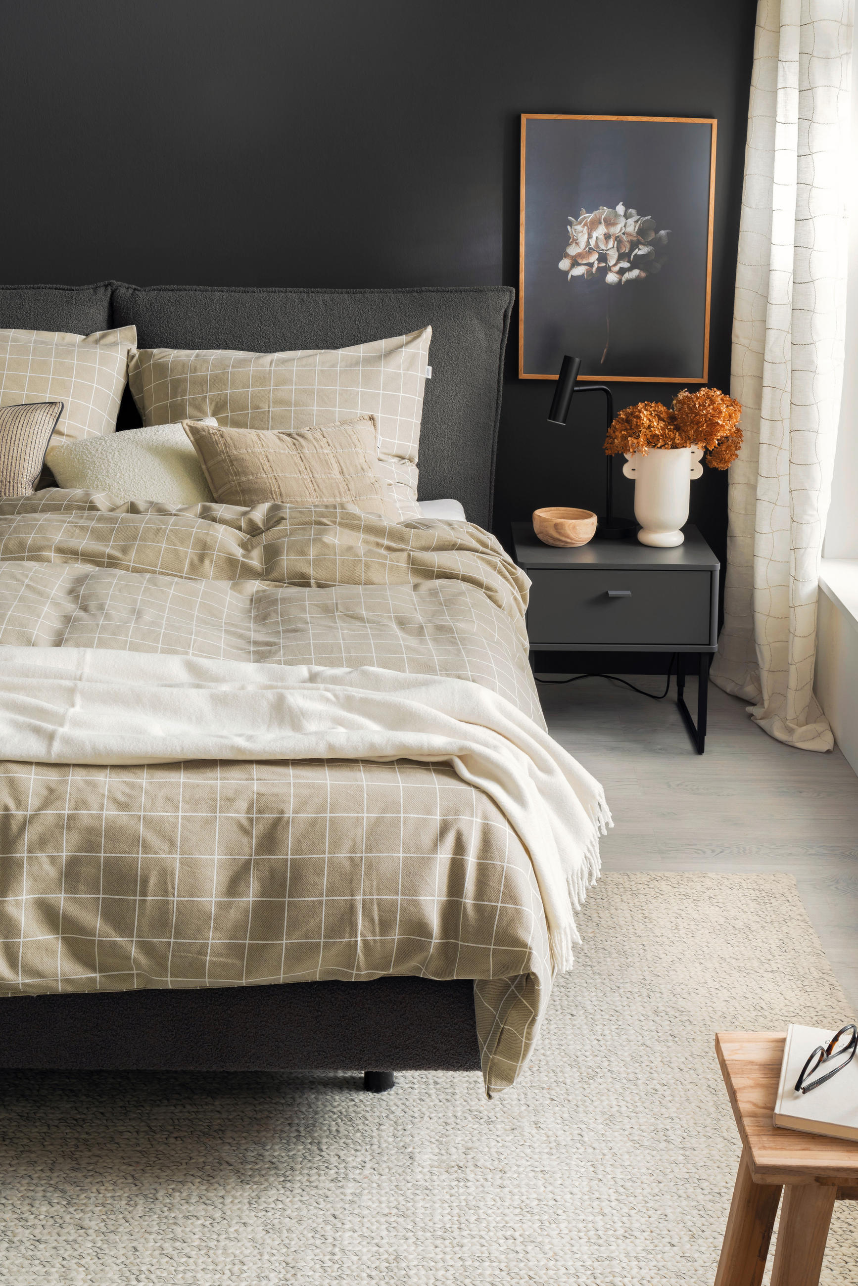 BETTWÄSCHE SW-JUST Flanell 135/200 cm  - Sandfarben/Creme, Basics, Textil (135/200cm) - Schöner Wohnen