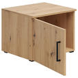 AUFSATZSCHRANK 45/35/40 cm  - Schwarz/Eiche Artisan, MODERN, Holzwerkstoff/Kunststoff (45/35/40cm) - Carryhome