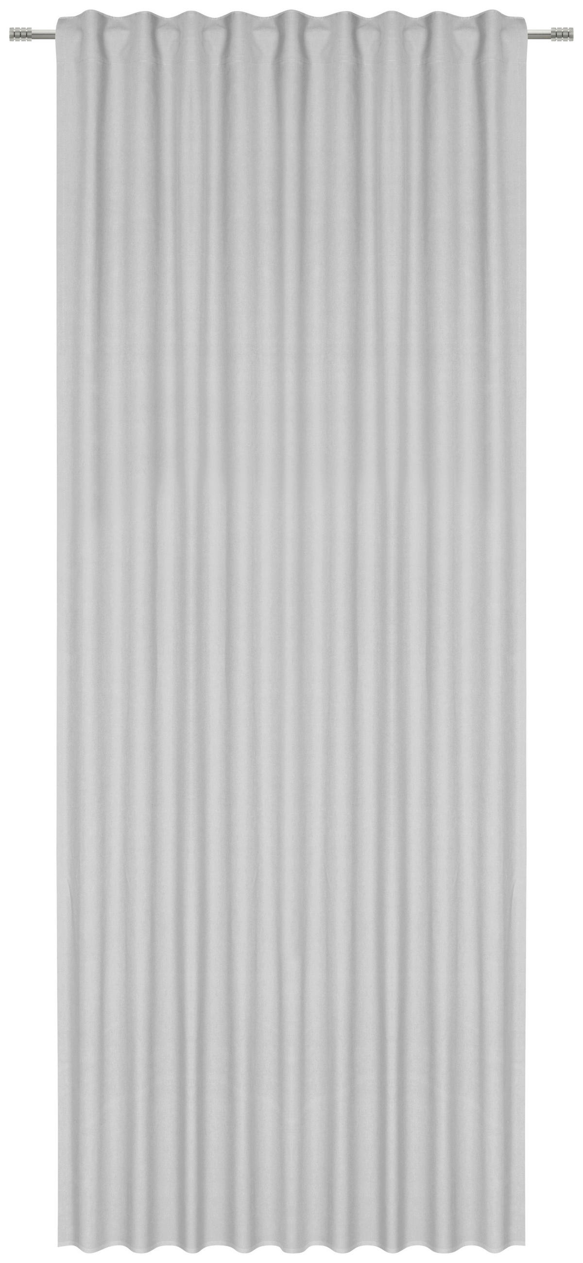 FERTIGVORHANG MERLE blickdicht 140/255 cm   - Silberfarben/Grau, Basics, Textil (140/255cm) - Bio:Vio