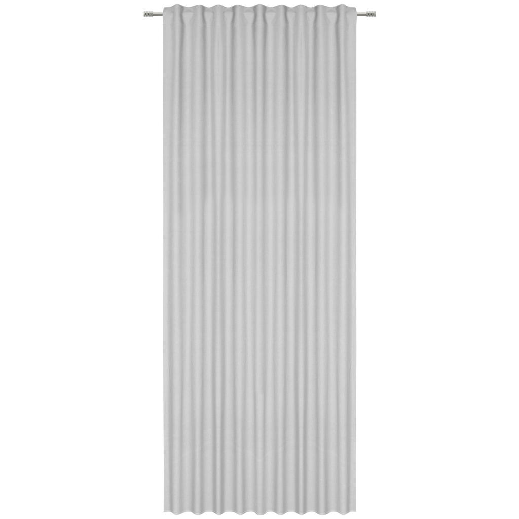 Thumbnail - Bio:Vio Fertigvorhang Merle, Grau, Silber, Textil, Uni, 140x255 cm, Gots, für Stange und Schiene geeignet, mit Kombiband...
