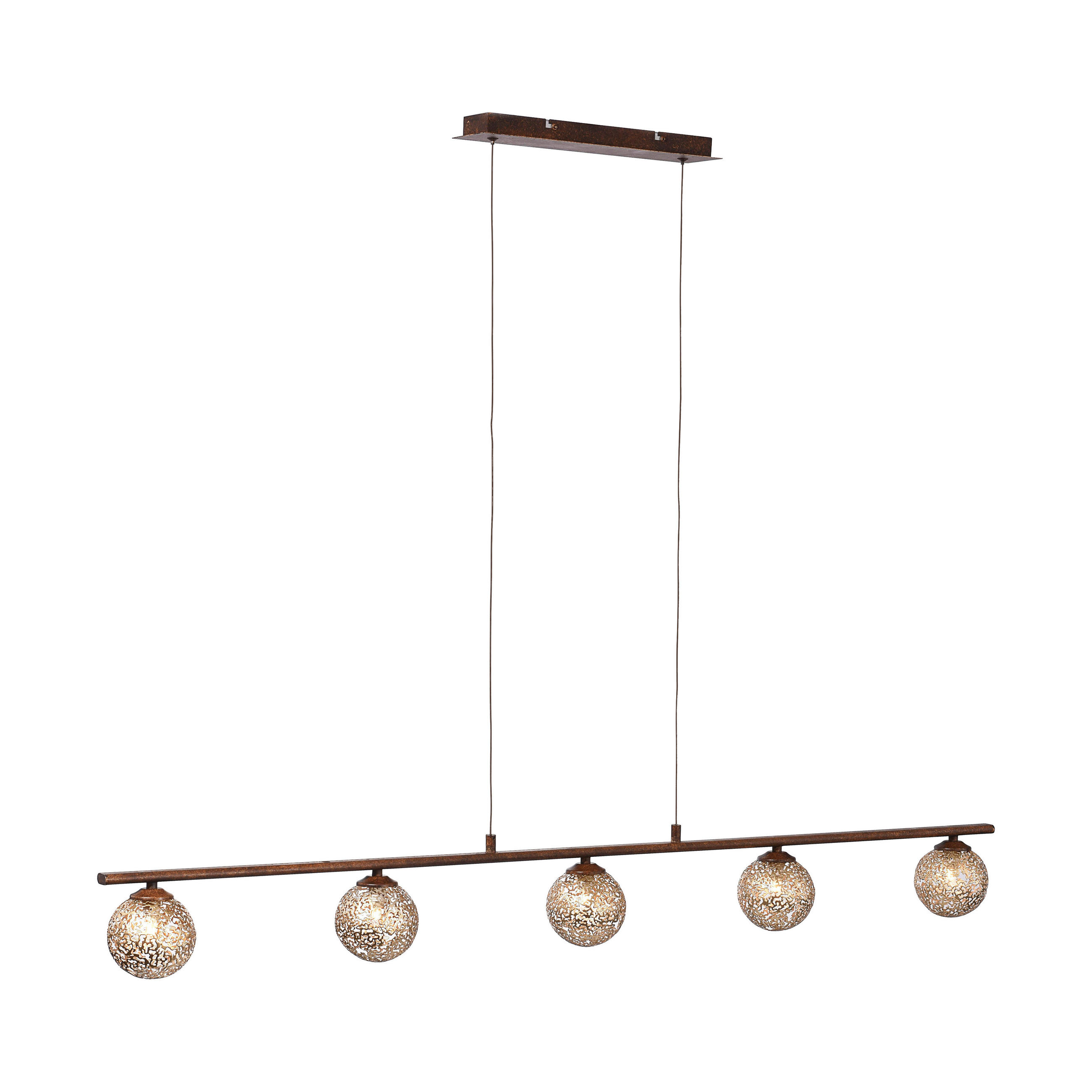 HÄNGELEUCHTE 132/8,5/150 cm - Rostfarben, LIFESTYLE, Metall (132/8,5/150cm) - Paul Neuhaus