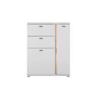 HIGHBOARD  in 100/125/42 cm  - Silberfarben/Eiche Wotan, Design, Holzwerkstoff/Kunststoff (100/125/42cm) - MID.YOU