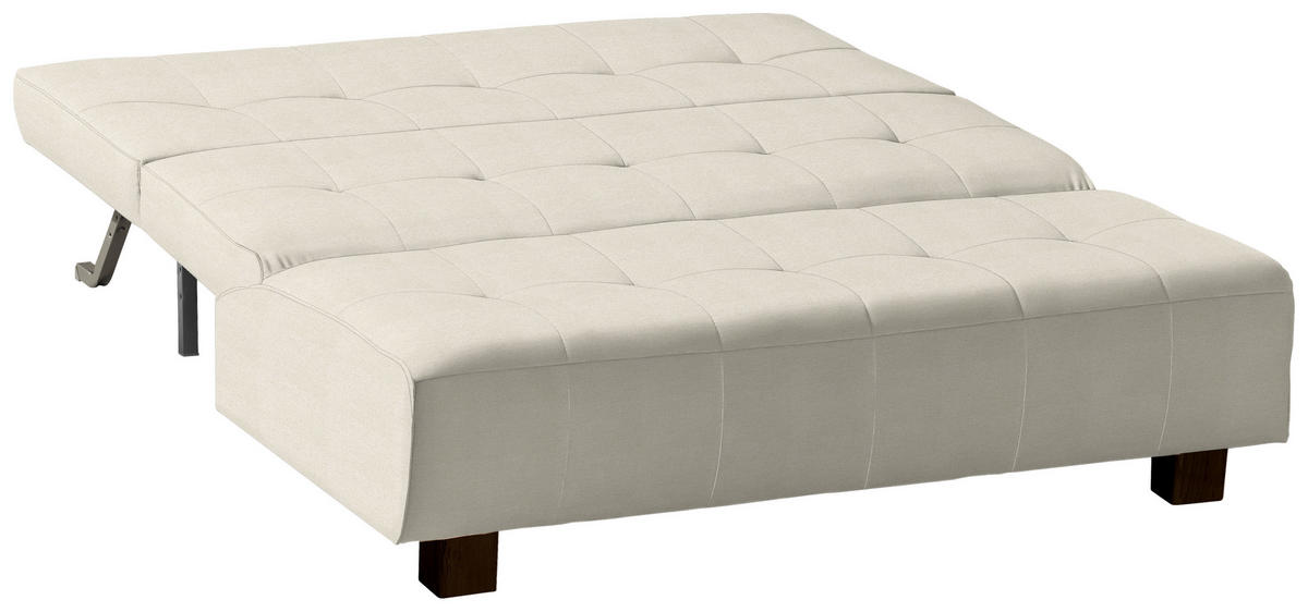 SCHLAFSOFA Textil Naturfarben  - Schwarz/Naturfarben, Design, Textil/Metall (165/92/102cm) - Novel