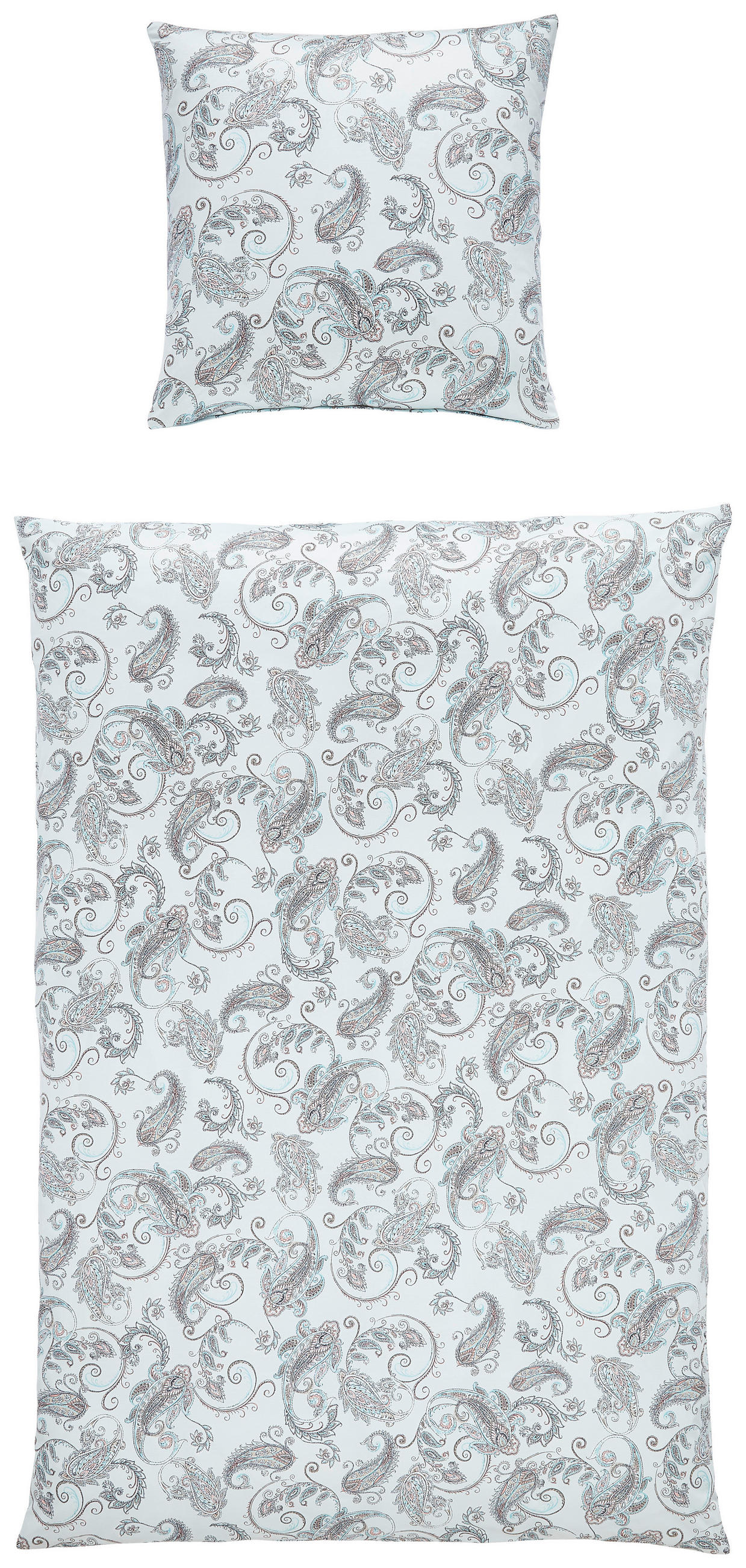 Thumbnail - Estella Bettwäsche Atelier, Mintgrün, Textil, Paisley, 155x220 cm, Textiles Vertrauen - Oeko-Tex®, pflegeleicht, atmungs...