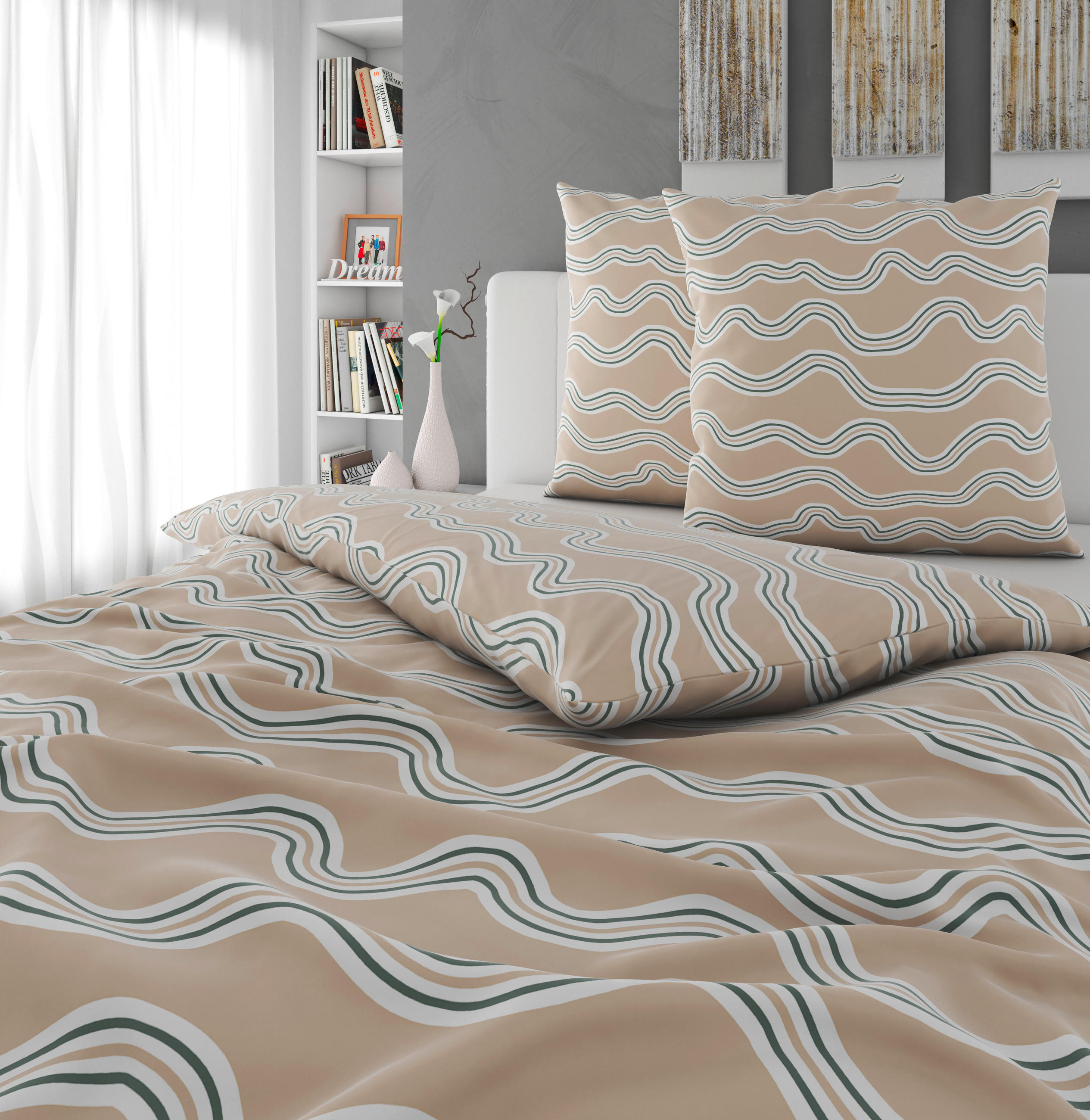 BETTWÄSCHE Satin 200/200 cm  - Naturfarben, Textil (200/200cm) - Novel