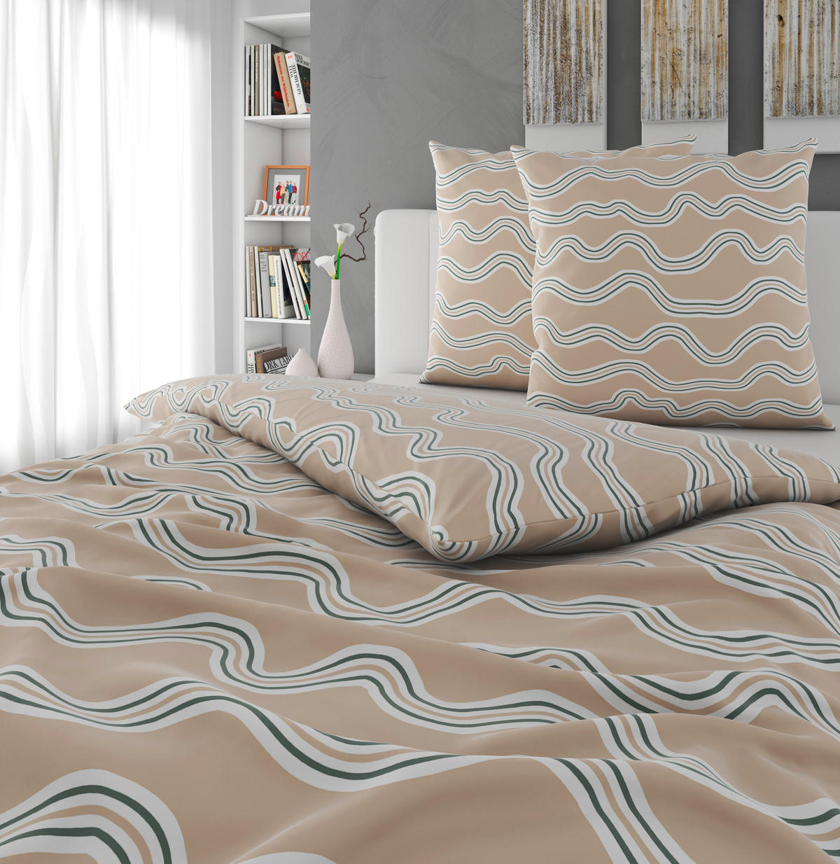 BETTWÄSCHE Satin 200/200 cm  - Naturfarben, Textil (200/200cm) - Novel