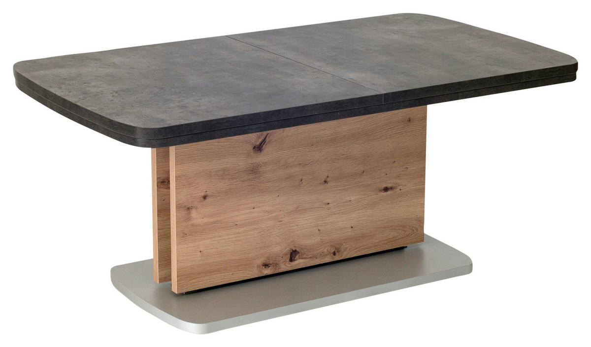 COUCHTISCH Holzwerkstoff 110-180/63/53-72 cm  - Wildeiche/Anthrazit, Konventionell, Holzwerkstoff (110-180/63/53-72cm) - Venda