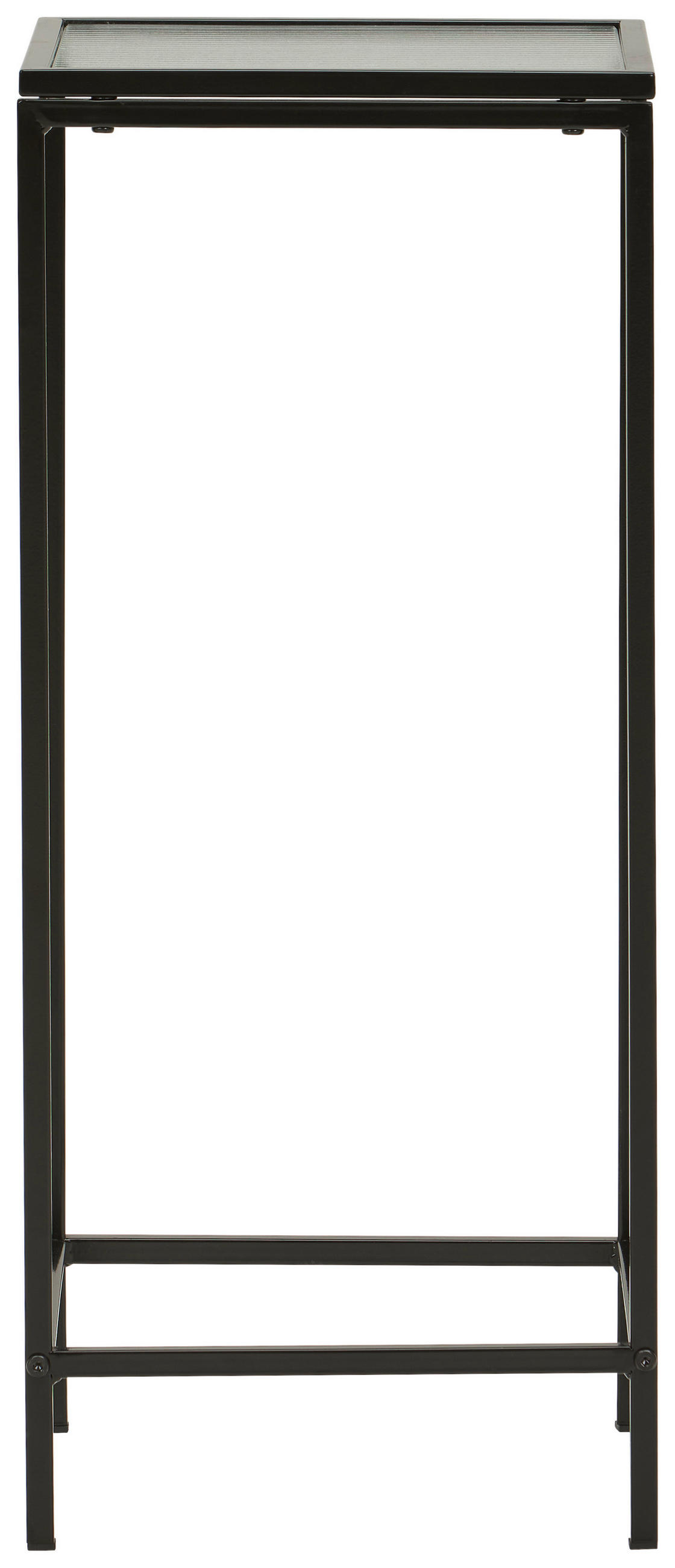 BEISTELLTISCH 30/30/70 cm Schwarz rechteckig  - Schwarz, Basics, Glas/Metall (30/30/70cm) - Xora