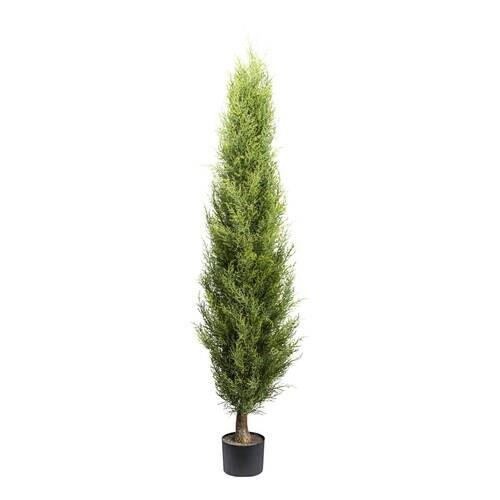 KUNSTPFLANZE Thuja 150 cm  - Schwarz/Braun, Basics, Kunststoff (150cm)