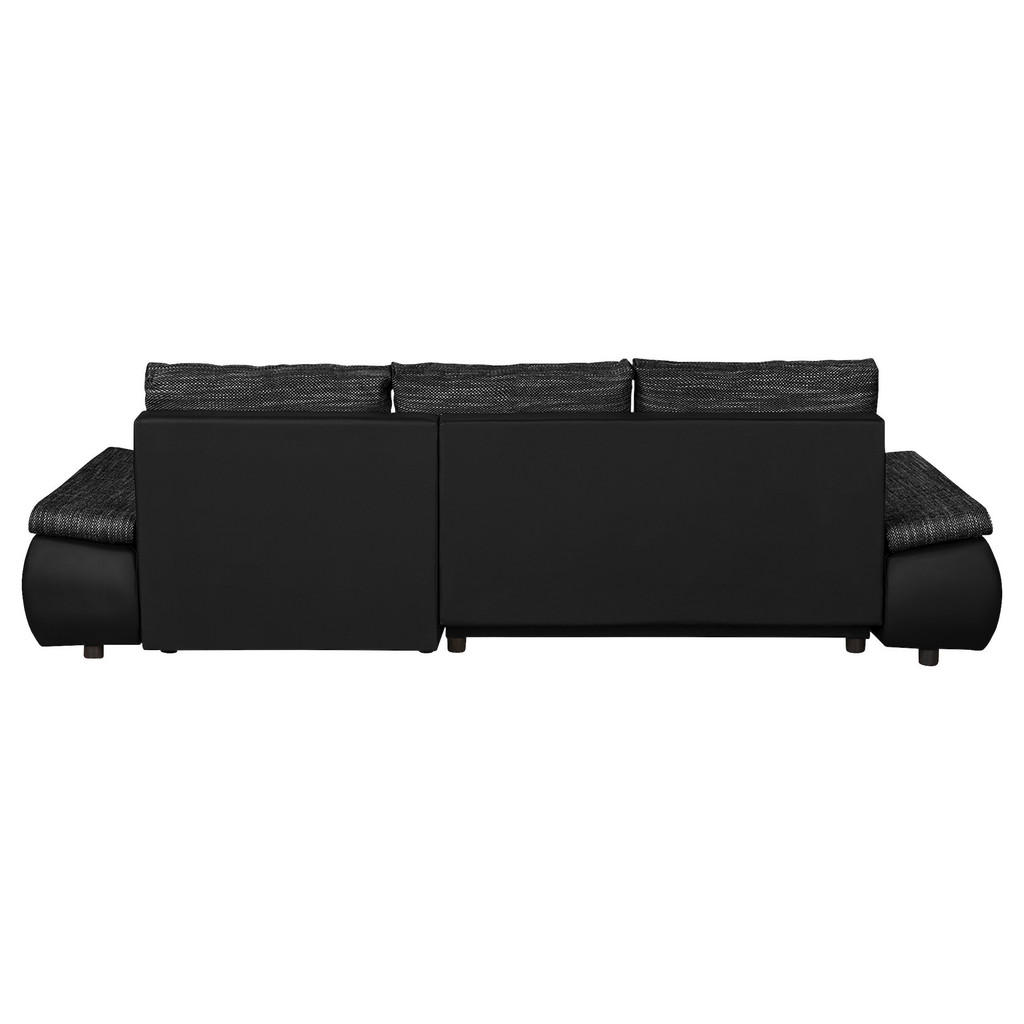 Thumbnail - Livetastic Ecksofa, Schwarz, Textil, 4-Sitzer, Füllung: Silikon, Schaumstoffflocken, L-Form, links montierbar, rechts mo...