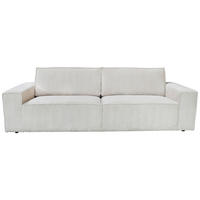 3-SITZER-SOFA Cord Naturfarben  - Schwarz/Naturfarben, KONVENTIONELL, Kunststoff/Textil (248/76/95cm) - Carryhome