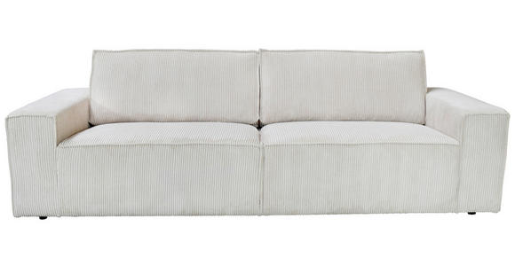 3-SITZER-SOFA Cord Naturfarben  - Schwarz/Naturfarben, KONVENTIONELL, Kunststoff/Textil (248/76/95cm) - Carryhome