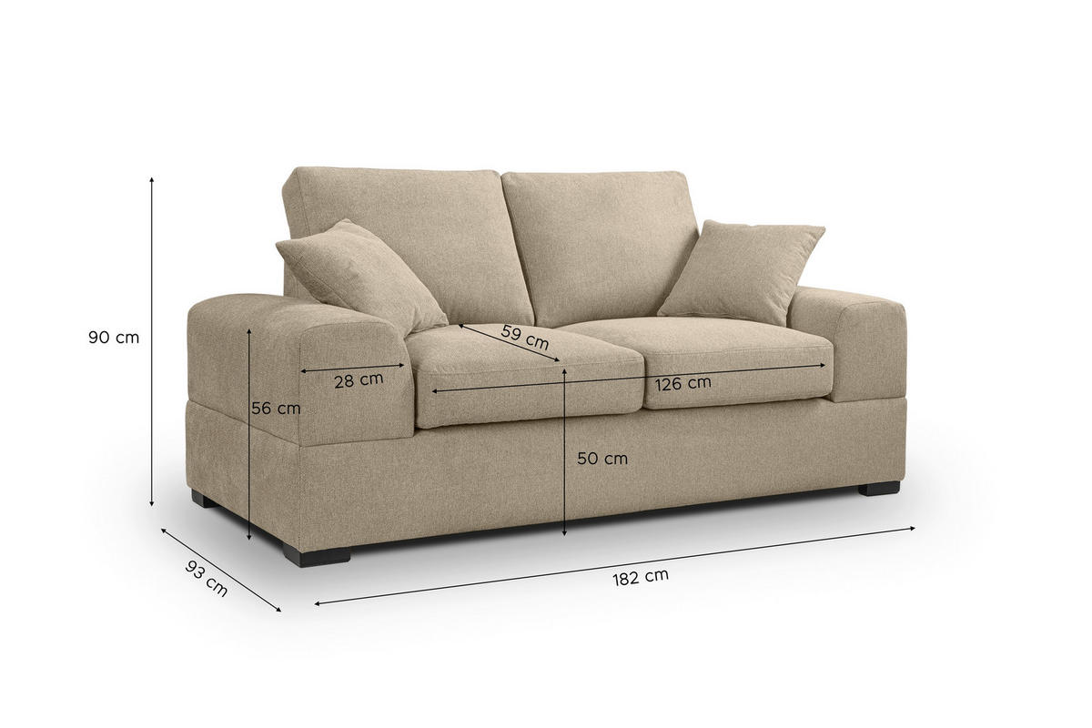 2-SITZER-SOFA  - Basics (182/93cm) - MID.YOU