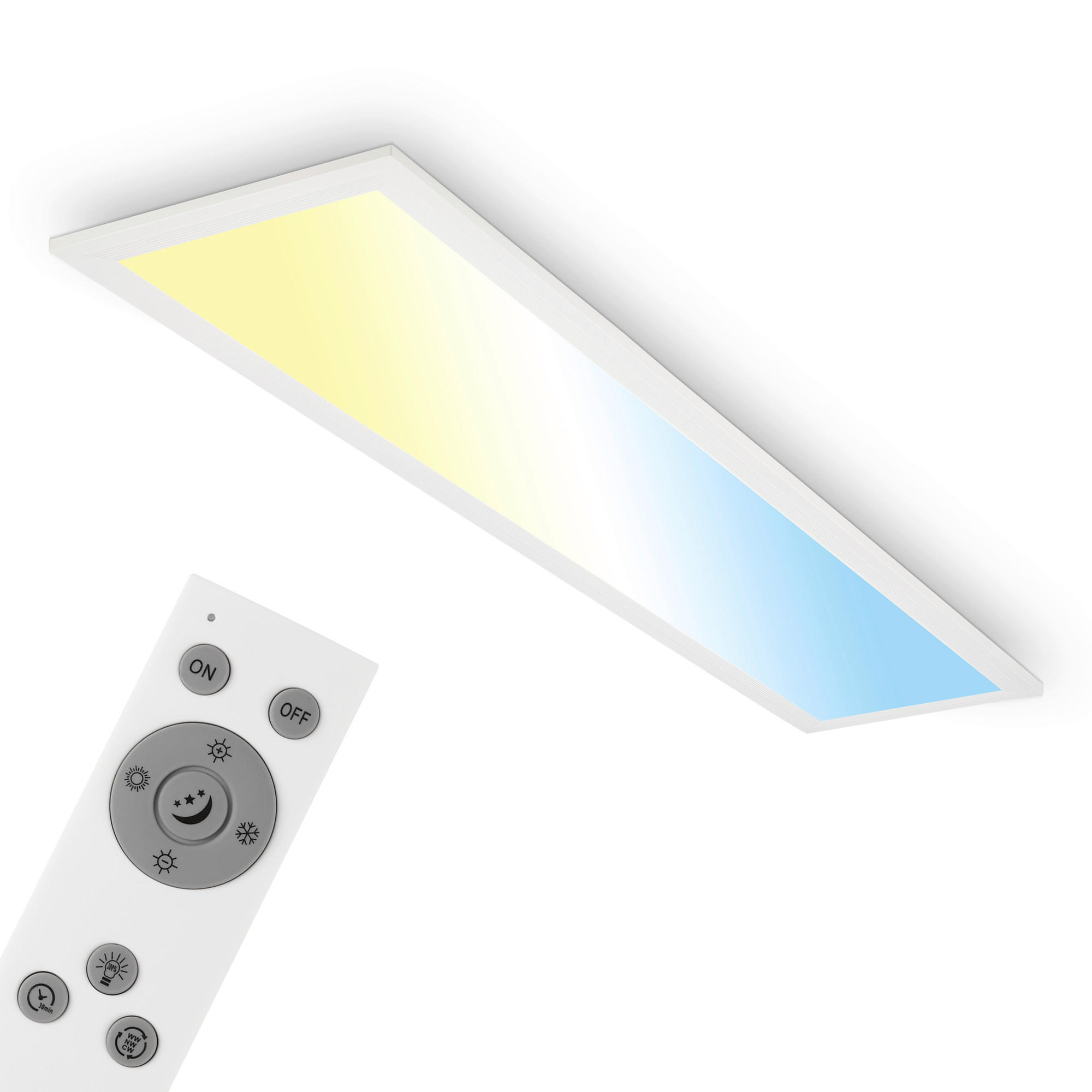 LED PANEL - bela, Trendi, plastika (78/18/6,5cm)