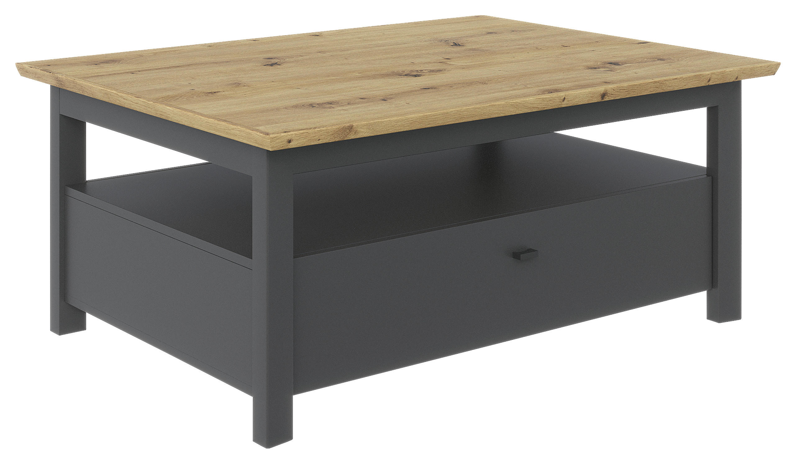 COUCHTISCH rechteckig Eiche Artisan - Anthrazit/Eiche Artisan, Design, Metall (110/80/45cm) - Hom`in