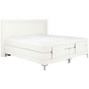 BOXSPRINGBETT 180/200 cm  in Weiss  - Weiss/Alufarben, Design, Textil/Metall (180/200cm) - Welnova