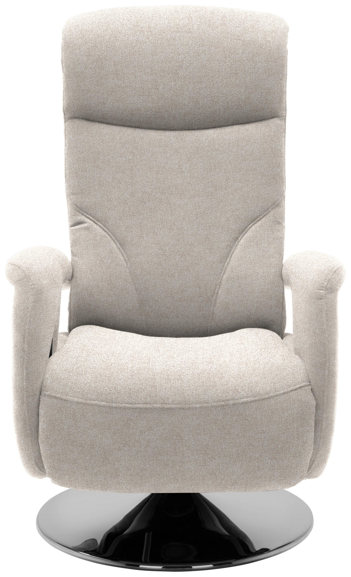 RELAXSESSEL in Textil Naturfarben  - Chromfarben/Naturfarben, Design, Textil/Metall (71/110/83cm) - Dieter Knoll