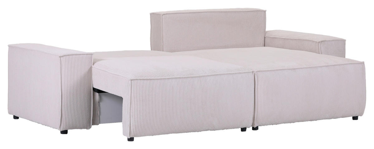 HÖRNSOFFA i manchester beige  - beige/svart, Klassisk, textil/plast (250/153cm) - MID.YOU