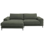 ECKSOFA - Schwarz/Grün, Design, Textil/Metall (177/253cm) - Dieter Knoll