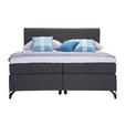 BOXSPRINGBETT 200/200 cm  in Anthrazit  - Anthrazit/Schwarz, KONVENTIONELL, Textil/Metall (200/200cm) - Esposa