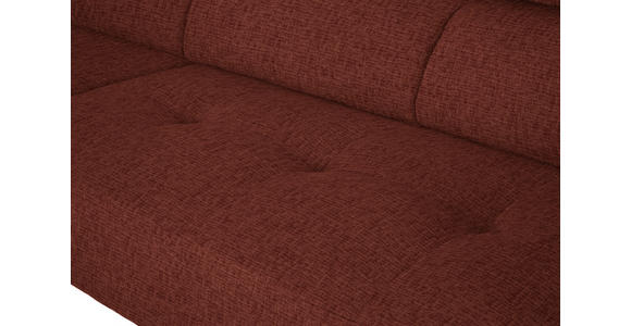 ECKSOFA in Chenille Rostfarben  205/280 cm  - Rostfarben/Schwarz, Design, Textil/Metall (205/280cm) - Xora