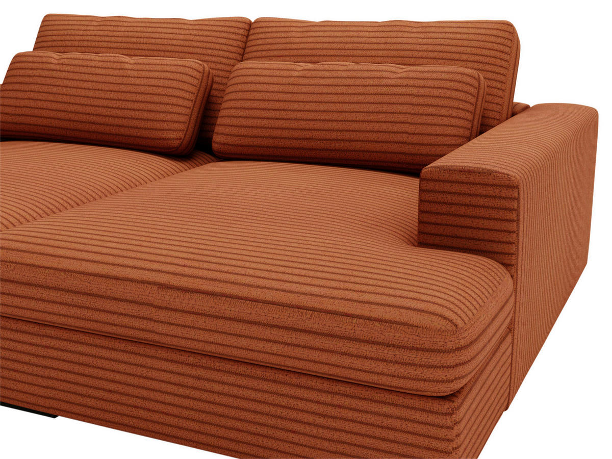 BIGSOFA Cord Bronzefarben  - Schwarz/Bronzefarben, Design, Textil (218/80/158cm) - home24