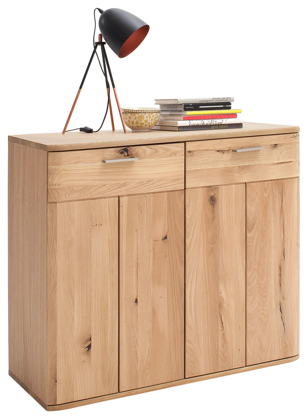 KOMMODE  in 100/86/44 cm  - Eichefarben/Nickelfarben, Natur, Holz/Holzwerkstoff (100/86/44cm)