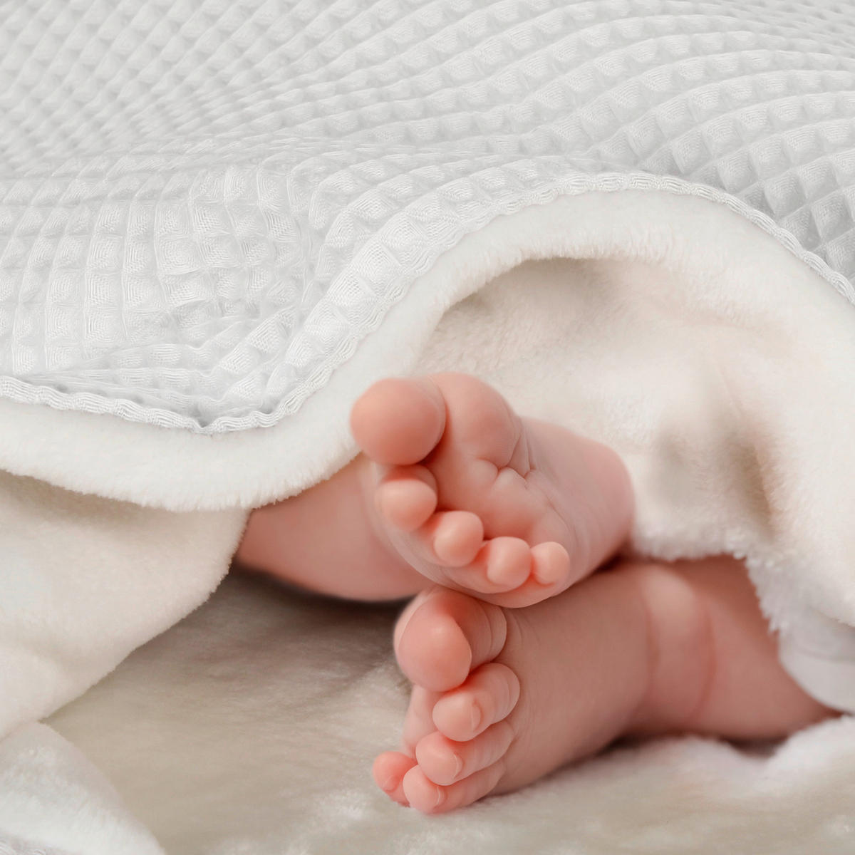 KUSCHELDECKE babybay Kuscheldecke 75x100 cm Waffelpiqué  - Weiß, Basics, Textil (100/75/1cm) - Babybay