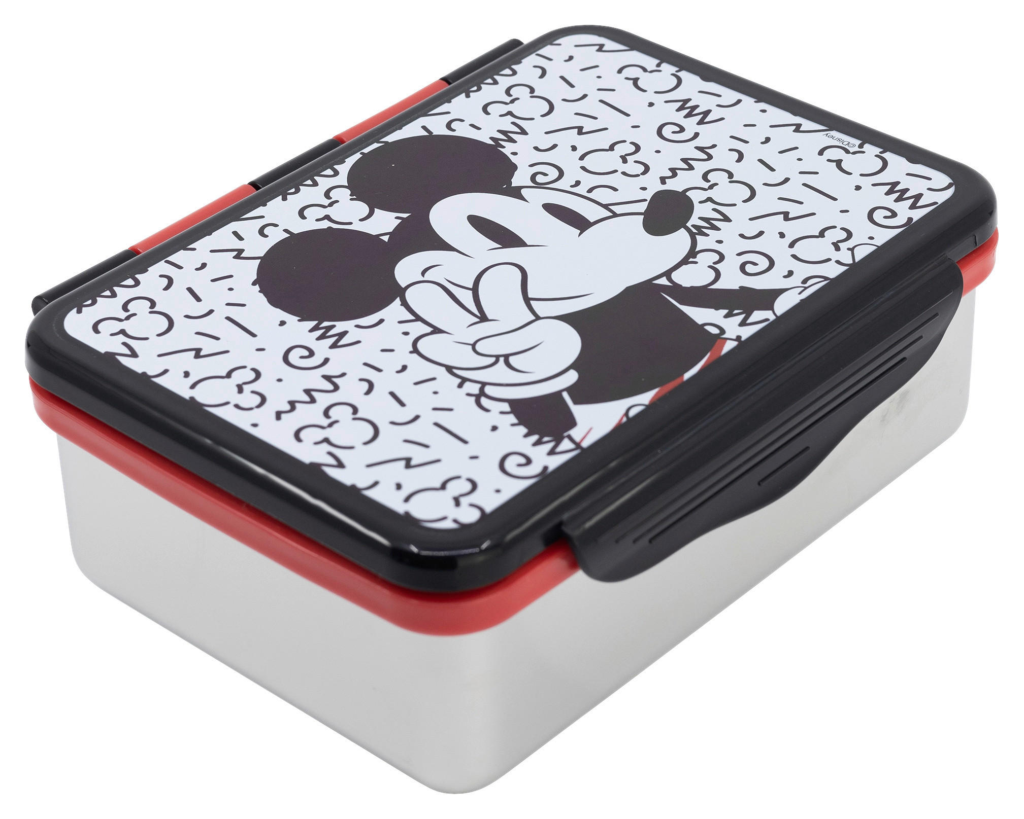 LUNCHBOX - Rot/Schwarz, Basics, Kunststoff/Metall (18/14/6,6cm) - Disney