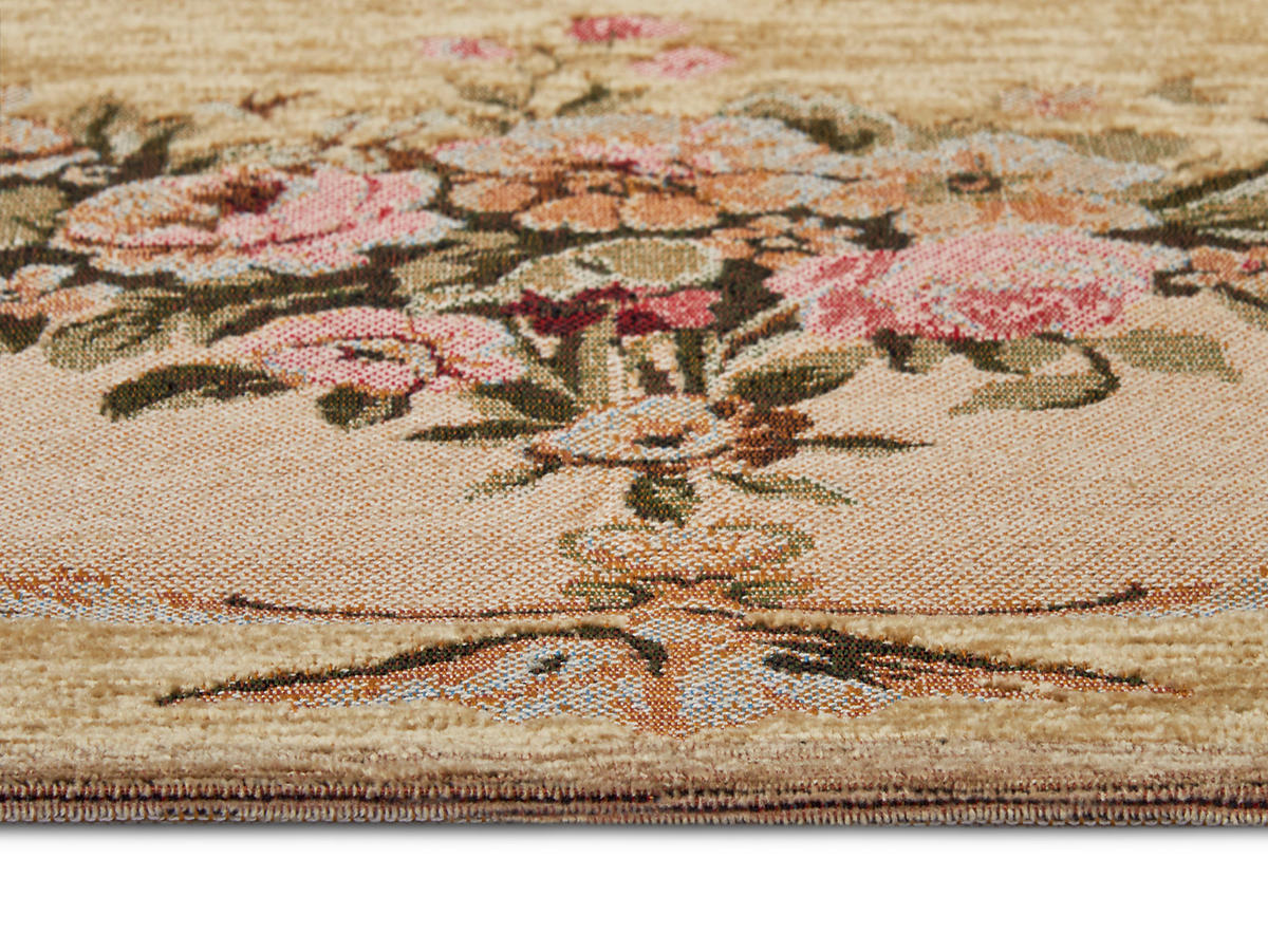 FLACHWEBETEPPICH 120/180 cm Gobelin Creme, Beige  - Beige/Creme, Design, Kunststoff/Textil (120/180cm)
