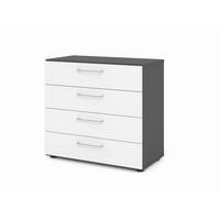 AKTENSCHRANK Graphitfarben, Weiß  - Graphitfarben/Weiß, Basics, Holzwerkstoff (80/74,8/41,7cm) - Venda