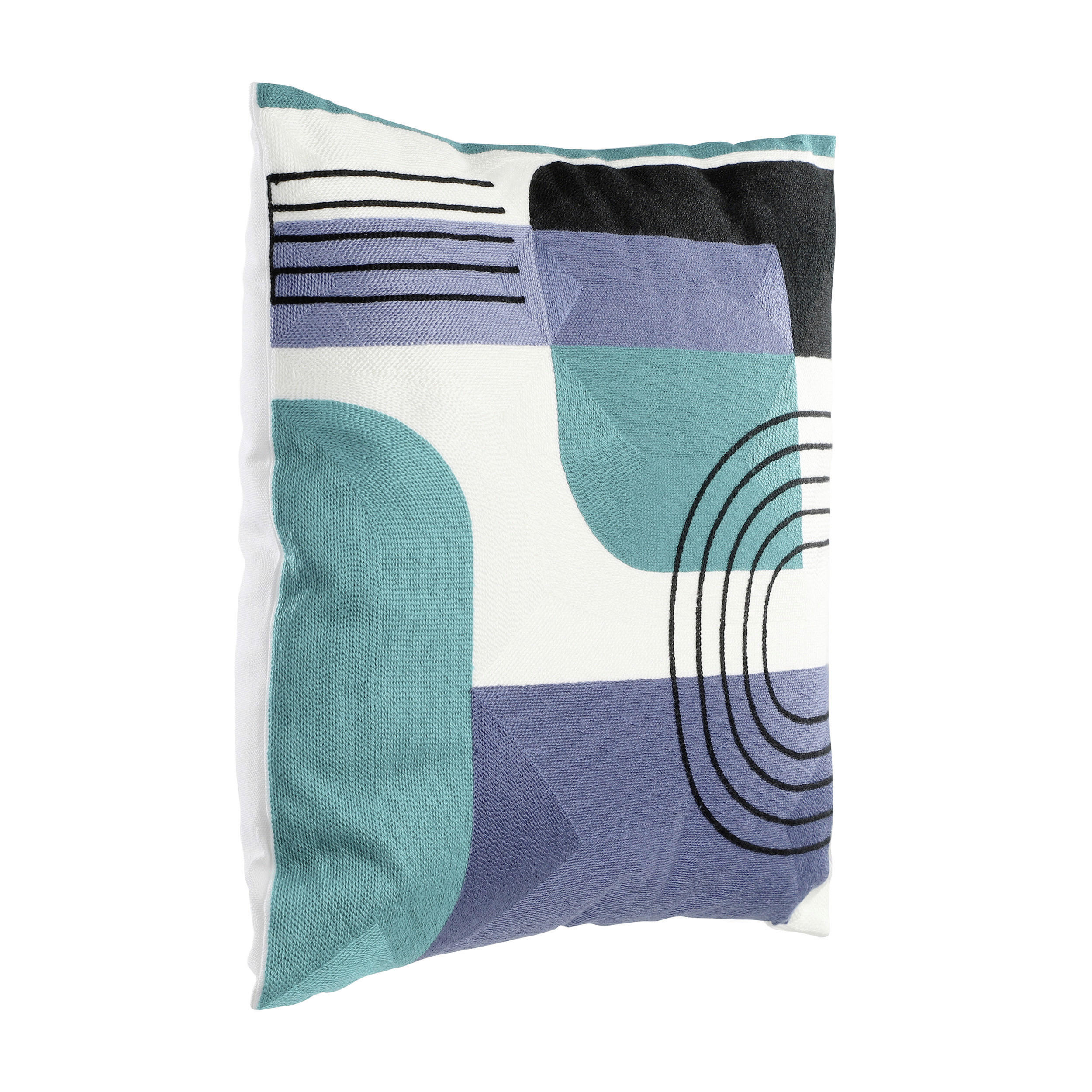 ZIERKISSEN  45/45 cm   - Blau/Petrol, Basics, Textil (45/45cm) - Eglo