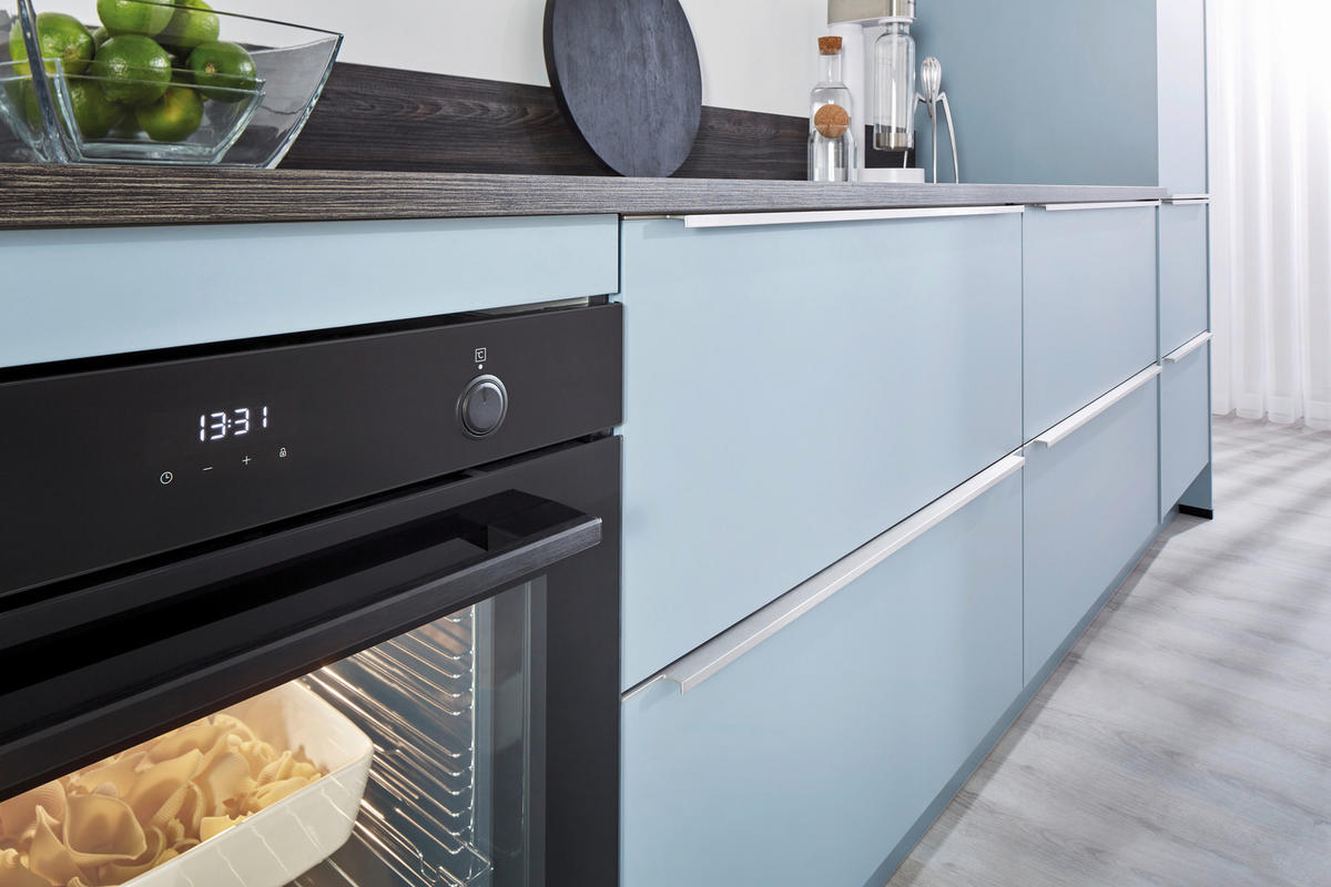 EINBAUKÜCHE   - Pastellblau, Design, Holzwerkstoff - Xora