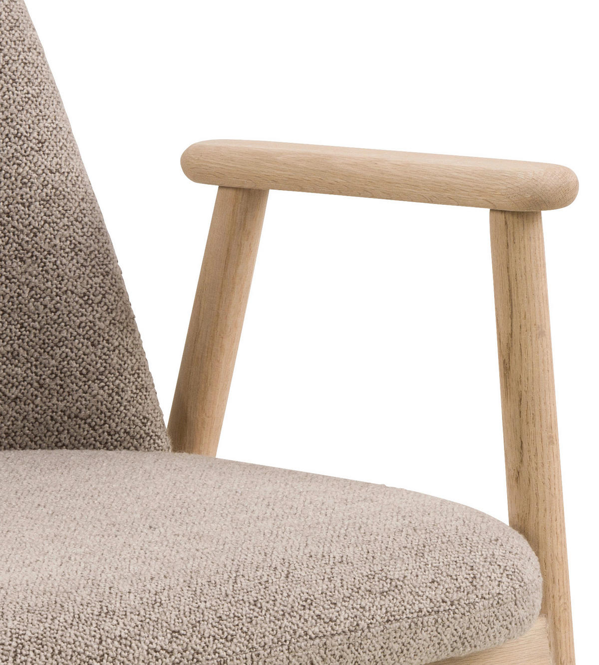 ŽIDLE S PODRUČKAMI, buklé, béžová - barvy dubu/světle hnědá, Moderní, dřevo/textil (55,5/80,5/57cm) - Livetastic