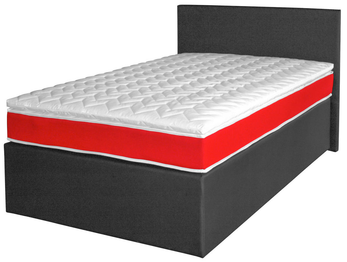 BOXSPRING KREVET 120/200 cm     crna  - crna, Design, drvni materijal/tekstil (120/200cm) - Xora