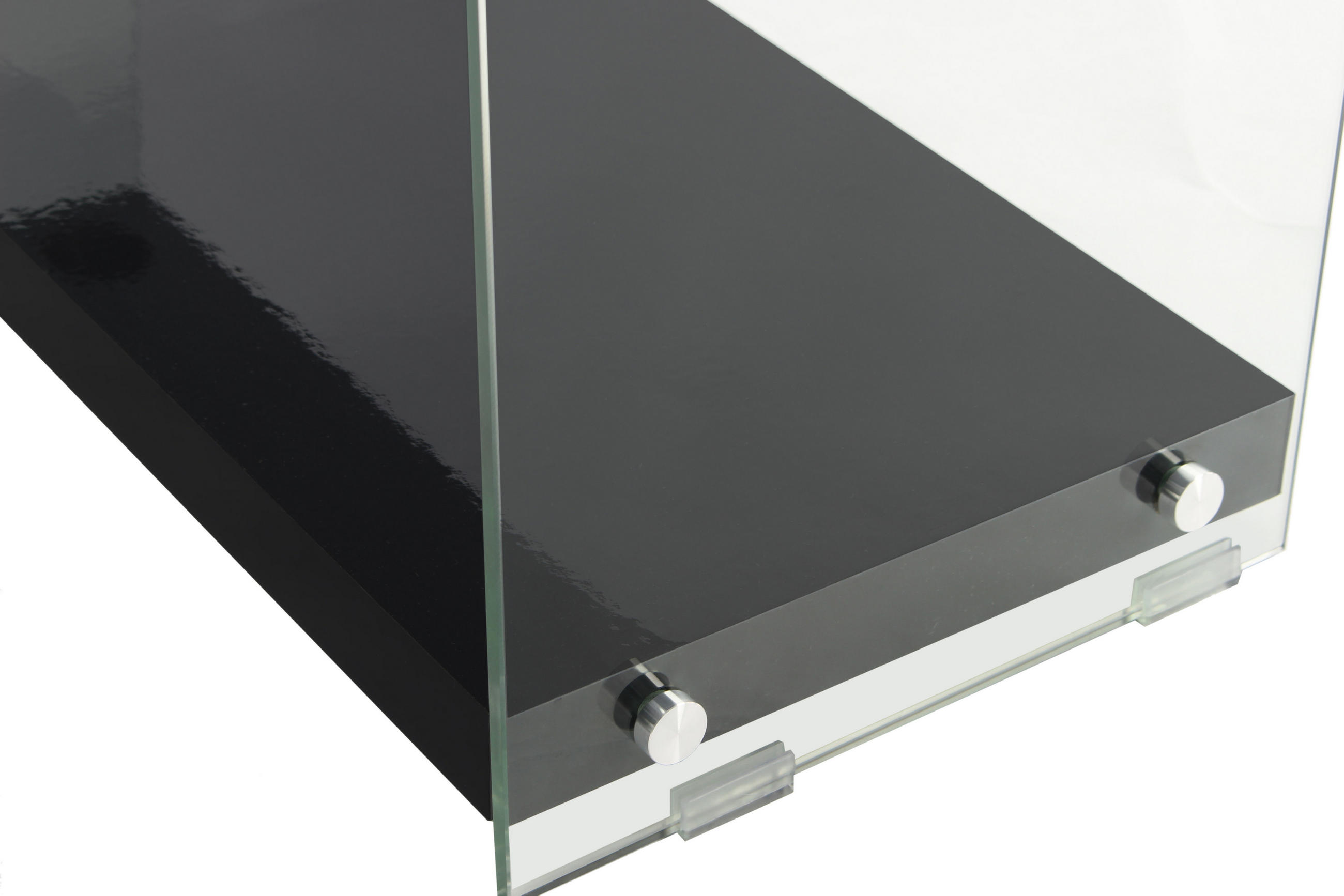 Thumbnail - Kayoom Regal, Schwarz, Glas, Holzwerkstoff, 4 Fächer, 83x113x29.5 cm, Wohnzimmer, Regale, Bücherregale