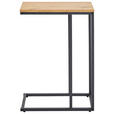 BEISTELLTISCH rechteckig Eichefarben, Schwarz  - Eichefarben/Schwarz, Basics, Holzwerkstoff/Metall (45/25/64cm) - Xora