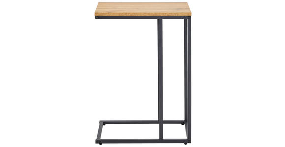 BEISTELLTISCH rechteckig Eichefarben, Schwarz  - Eichefarben/Schwarz, Basics, Holzwerkstoff/Metall (45/25/64cm) - Xora