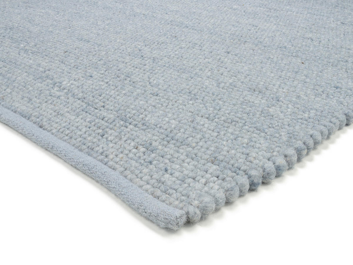 HANDWEBTEPPICH 200/300 cm Helsinki Blau, Grau  - Blau/Grau, Basics, Textil (200/300cm) - Linea Natura