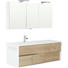 BADEZIMMER - Eichefarben/Weiß, Design, Glas/Holzwerkstoff (138,8cm) BADEZIMMER - Eichefarben/Weiß, Design, Glas/Holzwerkstoff (138,8cm)