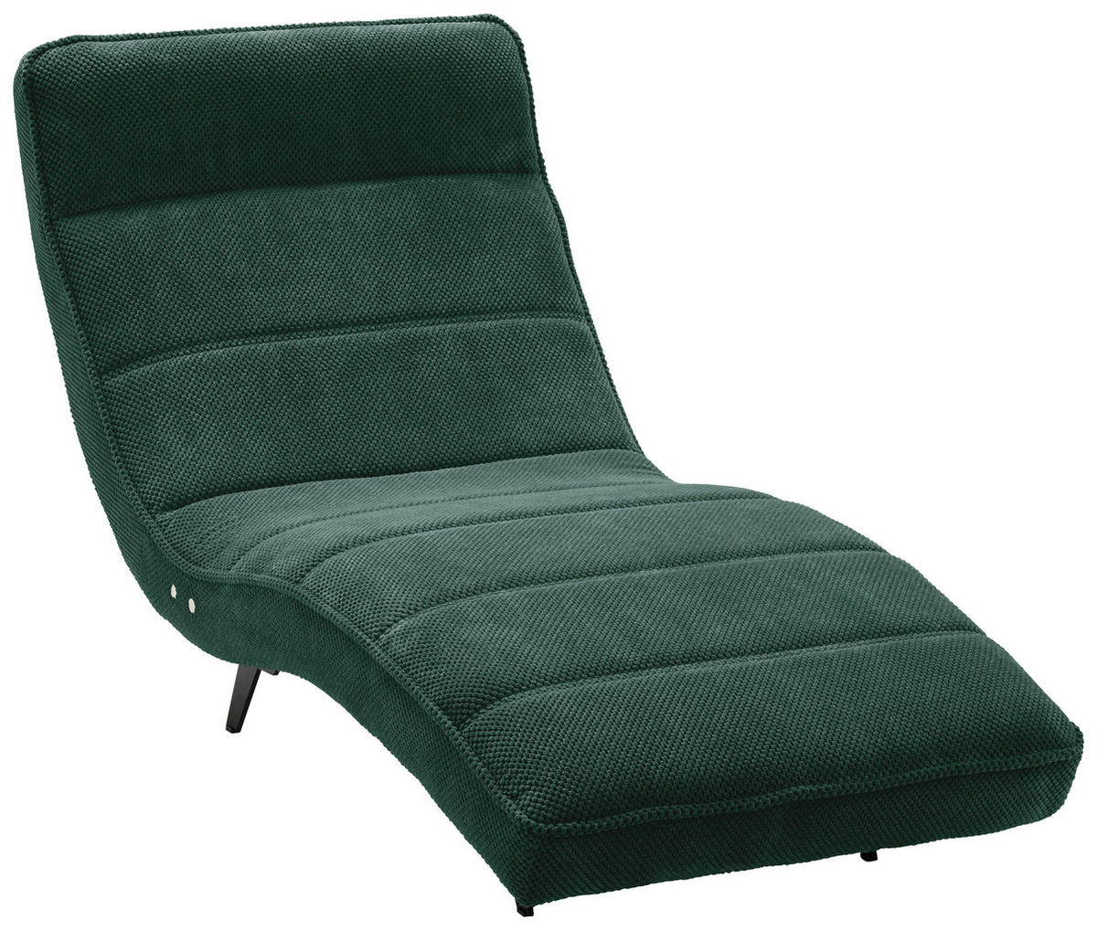 RELAXLIEGE in Webstoff Waldgrün  - Waldgrün/Schwarz, Design, Textil/Metall (75/158-178/58-86cm) - Welnova